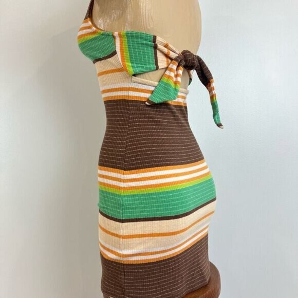 Urban Outfitters Women’s Small Dalton Striped Rib Knit Mini Dress Sold Out Y2K - Picture 4 of 10
